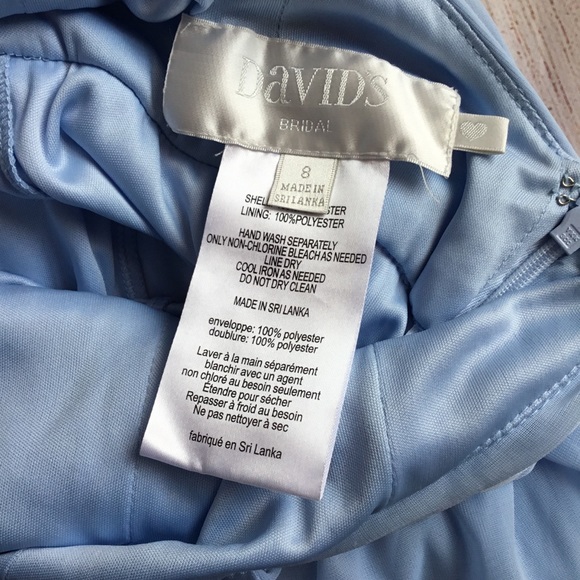 David’s Bridal - Mesh Long Dress Cross Back - Picture 6 of 13